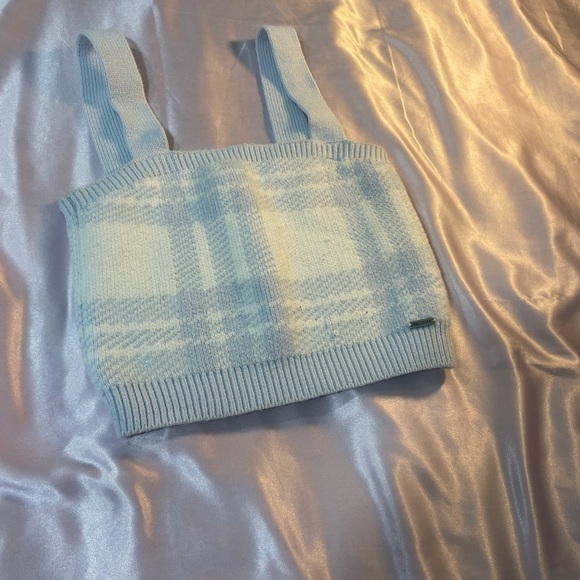 Hollister Plaid Knit Top - Picture 1 of 4